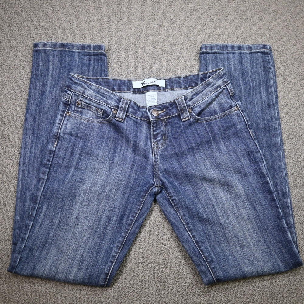 Wet Seal Womens Low Rise Skinny Jeans Dark Wash Blue Size 7 WS-RE160S‎